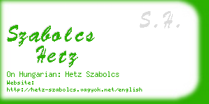 szabolcs hetz business card